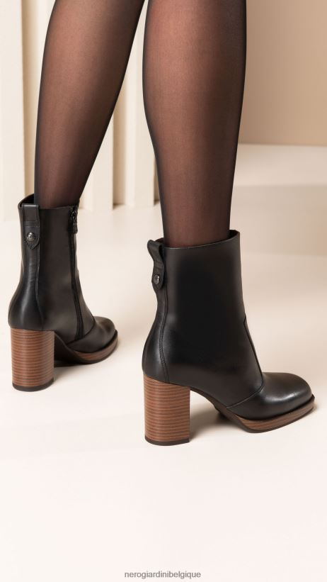 chaussure être NeroGiardini femmes art. i205062d bottines en cuir noir F2F08N144
