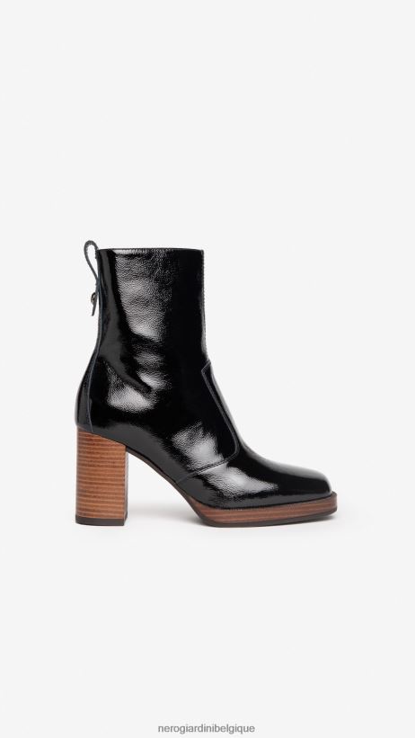 chaussure être NeroGiardini femmes art. i205063d bottines en cuir verni noir F2F08N153