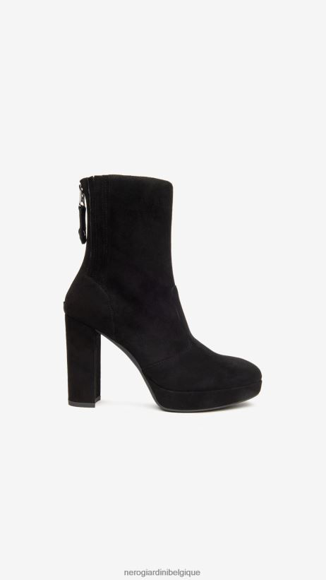 chaussure être NeroGiardini femmes art. i308201d bottines en daim noir F2F08N158