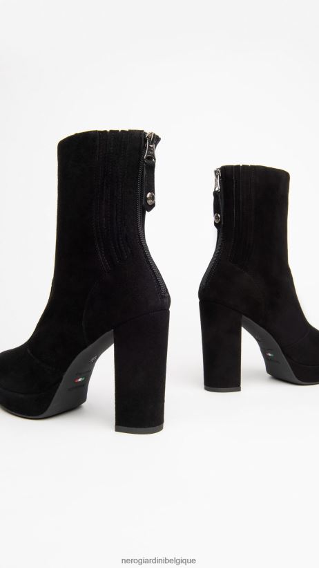 chaussure être NeroGiardini femmes art. i308201d bottines en daim noir F2F08N158