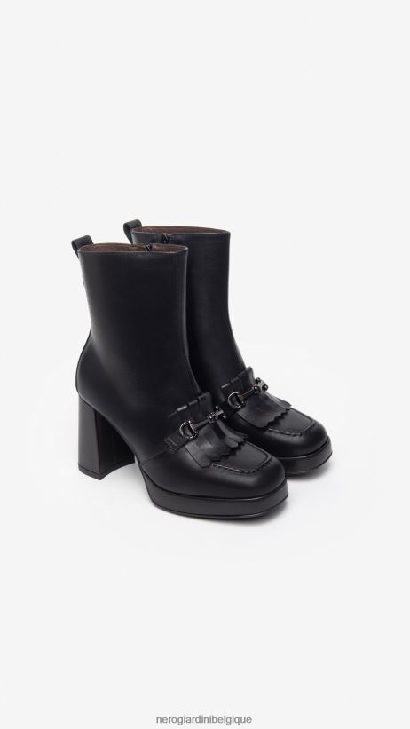 chaussure être NeroGiardini femmes art. i308218d bottines en cuir noir F2F08N167