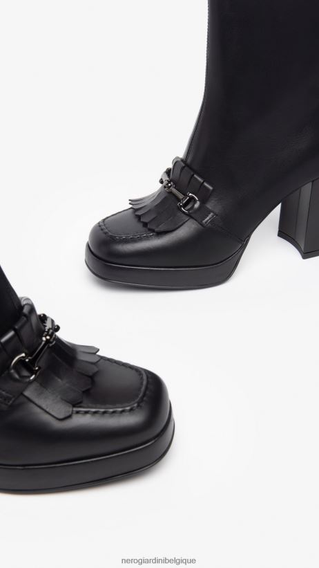 chaussure être NeroGiardini femmes art. i308218d bottines en cuir noir F2F08N167