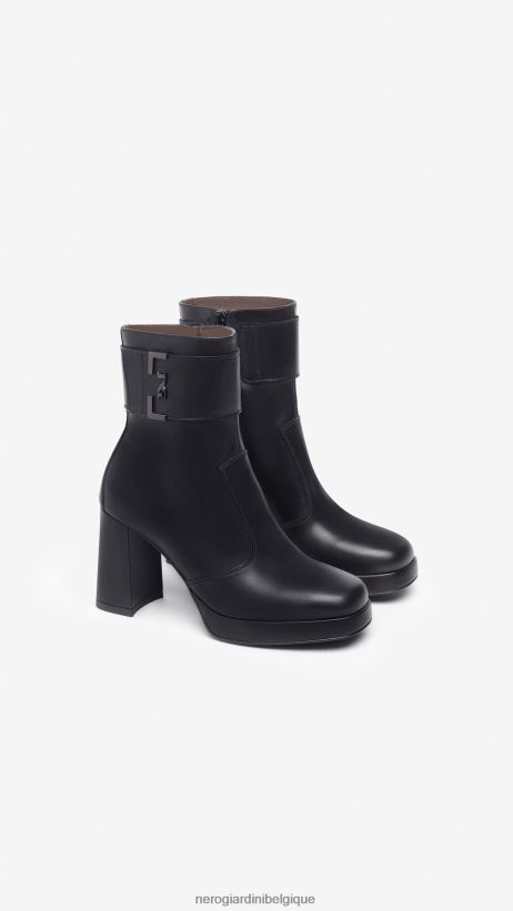 chaussure être NeroGiardini femmes art. i308220d bottines en cuir noir F2F08N146
