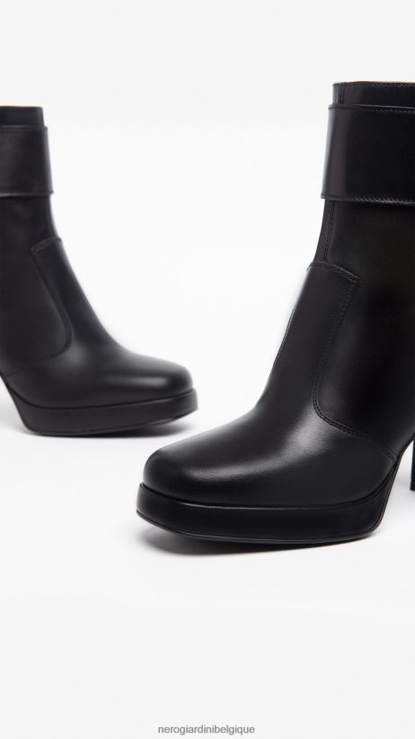 chaussure être NeroGiardini femmes art. i308220d bottines en cuir noir F2F08N146
