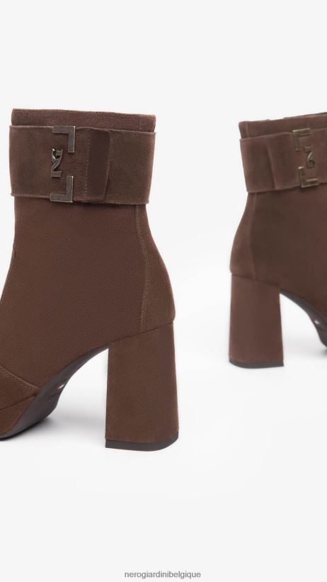 chaussure être NeroGiardini femmes art. i308221d bottines en daim Castagne F2F08N161