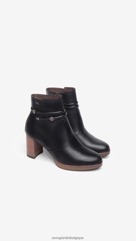 chaussure être NeroGiardini femmes art. i308246d bottines en cuir noir F2F08N142