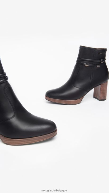chaussure être NeroGiardini femmes art. i308246d bottines en cuir noir F2F08N142