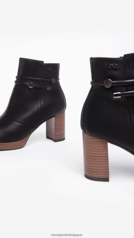 chaussure être NeroGiardini femmes art. i308246d bottines en cuir noir F2F08N142