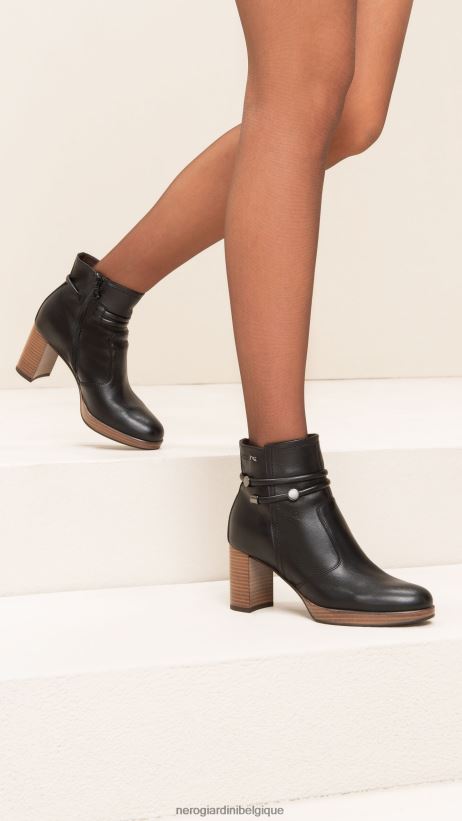 chaussure être NeroGiardini femmes art. i308246d bottines en cuir noir F2F08N142