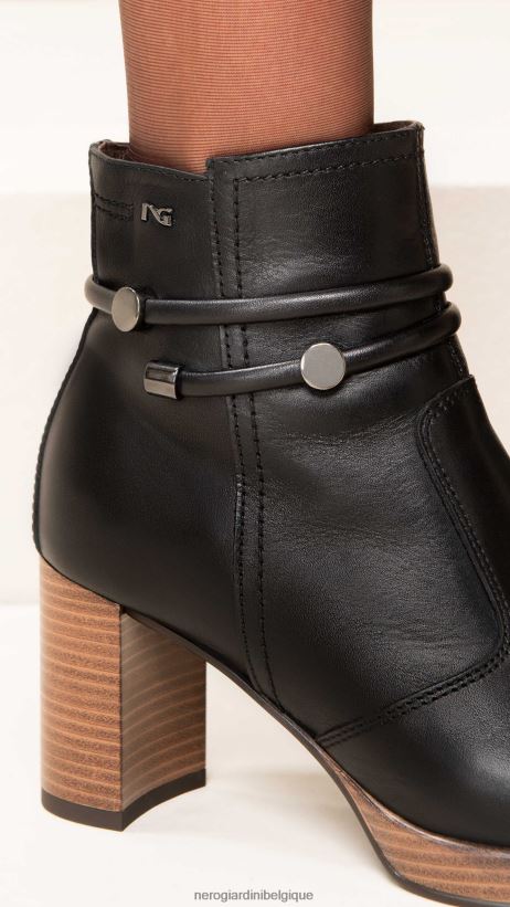 chaussure être NeroGiardini femmes art. i308246d bottines en cuir noir F2F08N142