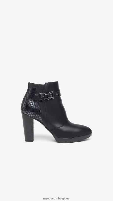 chaussure être NeroGiardini femmes art. i308250d bottines en cuir noir F2F08N149