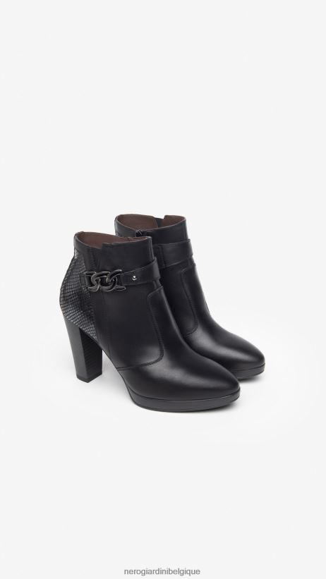 chaussure être NeroGiardini femmes art. i308250d bottines en cuir noir F2F08N149