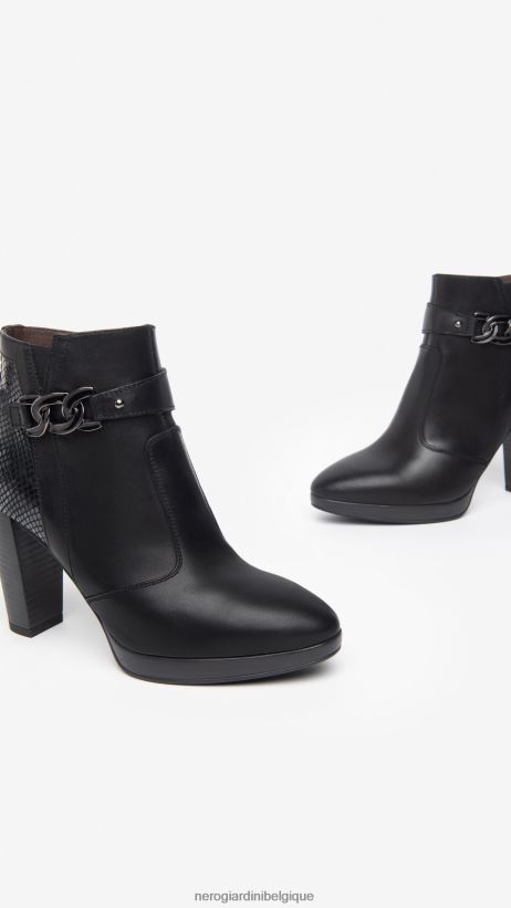 chaussure être NeroGiardini femmes art. i308250d bottines en cuir noir F2F08N149