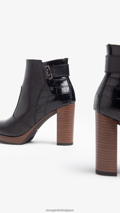 chaussure être NeroGiardini femmes art. i308262d bottines en cuir noir F2F08N148