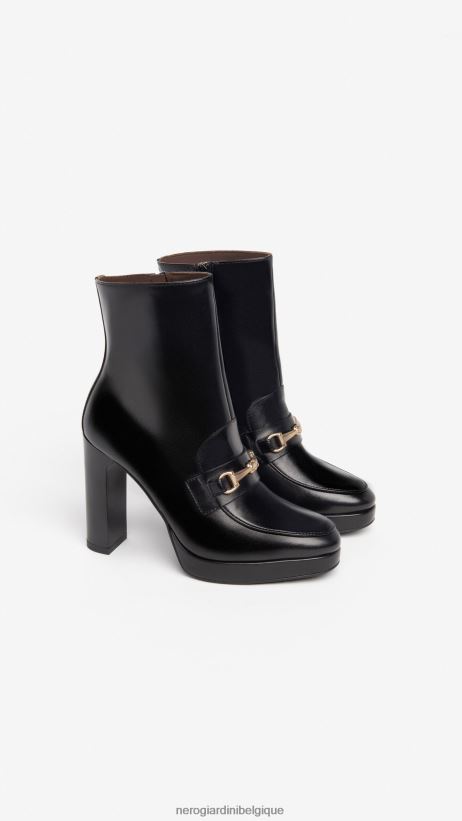 chaussure être NeroGiardini femmes art. i308721de bottines en cuir noir F2F08N179