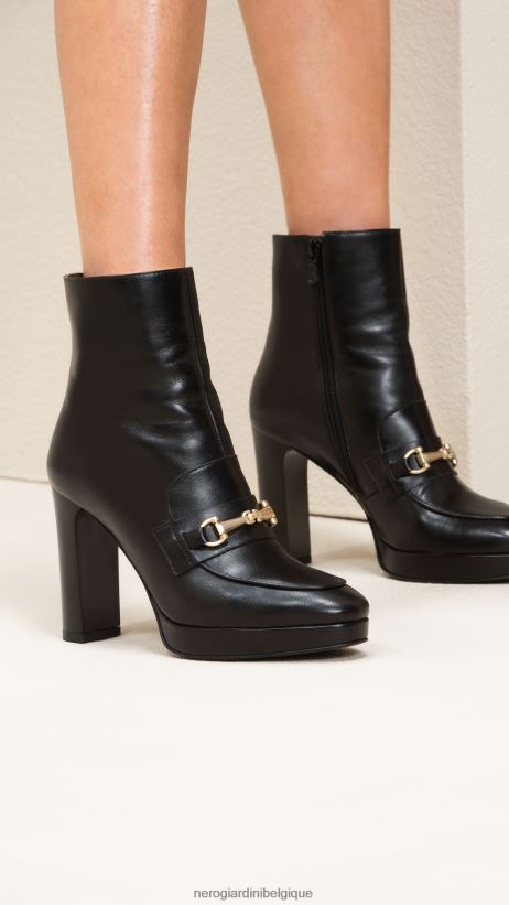 chaussure être NeroGiardini femmes art. i308721de bottines en cuir noir F2F08N179