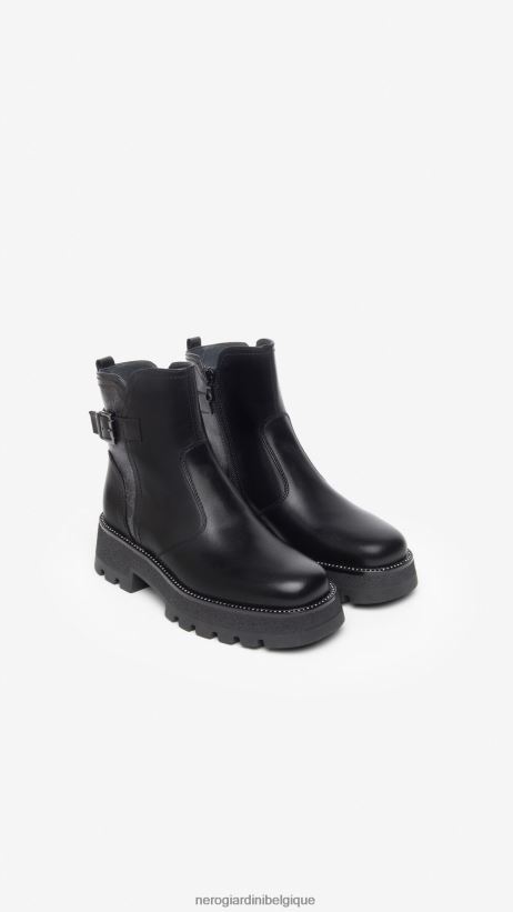chaussure être NeroGiardini femmes art. i309035d bottines en cuir noir F2F08N202