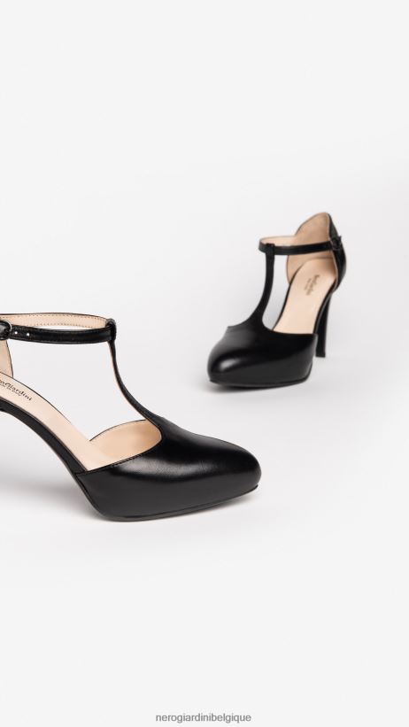 chaussure être NeroGiardini femmes art. i205500de escarpins en cuir et daim noir F2F08N54