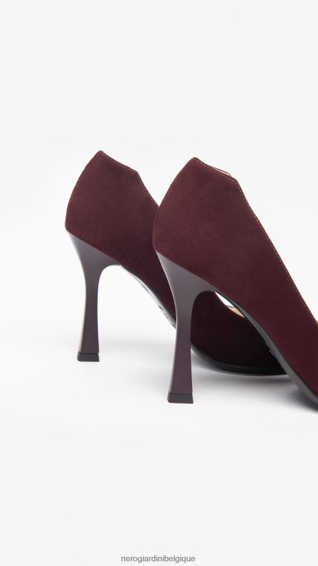 chaussure être NeroGiardini femmes art. i308630de escarpins en daim bordo F2F08N58