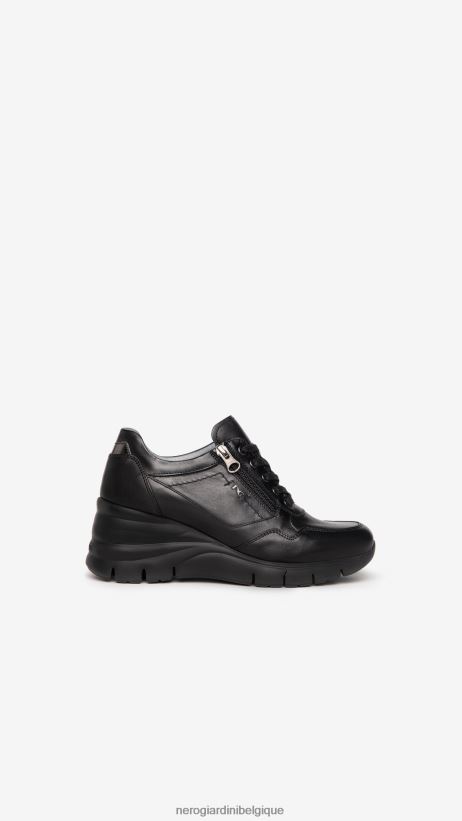 chaussure être NeroGiardini femmes art. baskets en cuir i205150d noir F2F08N10