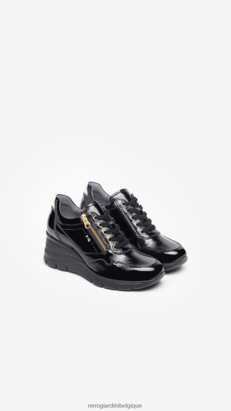 chaussure être NeroGiardini femmes art. baskets i308300d en cuir verni noir F2F08N25