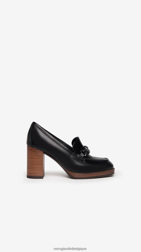 chaussure être NeroGiardini femmes art. i205060d mocassins en cuir noir F2F08N81