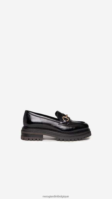 chaussure être NeroGiardini femmes art. i205105d mocassins en cuir verni noir F2F08N85