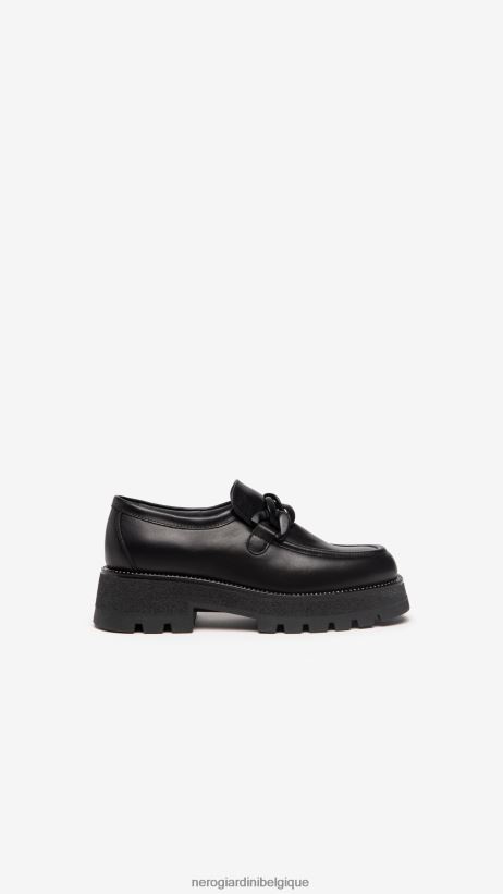 chaussure être NeroGiardini femmes art. i205940d mocassins en cuir noir F2F08N86