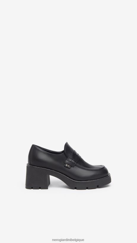 chaussure être NeroGiardini femmes art. i308150d mocassins en cuir noir F2F08N92