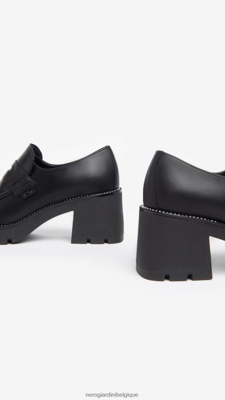 chaussure être NeroGiardini femmes art. i308150d mocassins en cuir noir F2F08N92
