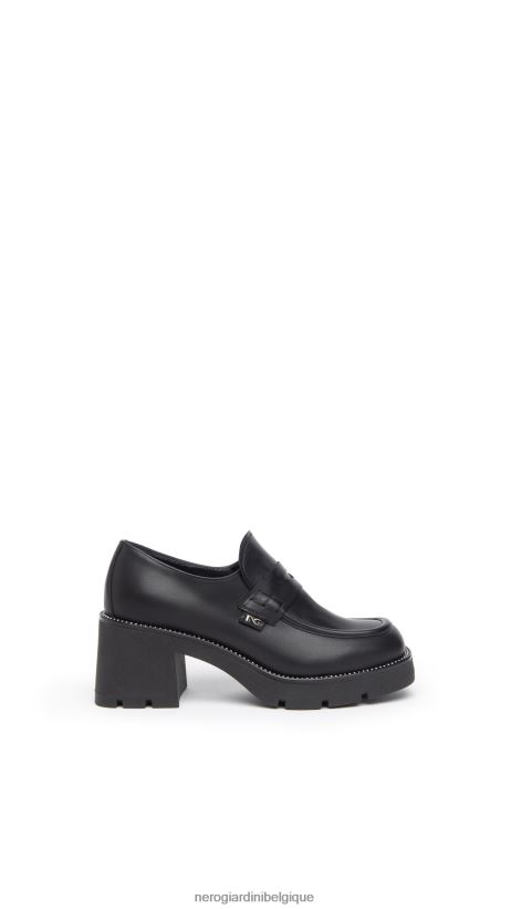 chaussure être NeroGiardini femmes art. i308150d mocassins en cuir noir F2F08N92