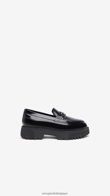 chaussure être NeroGiardini femmes art. i308160d mocassins en cuir noir F2F08N94