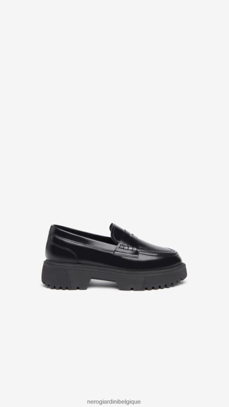chaussure être NeroGiardini femmes art. i308161d mocassins en cuir noir F2F08N102