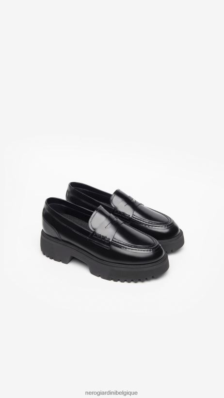 chaussure être NeroGiardini femmes art. i308161d mocassins en cuir noir F2F08N102