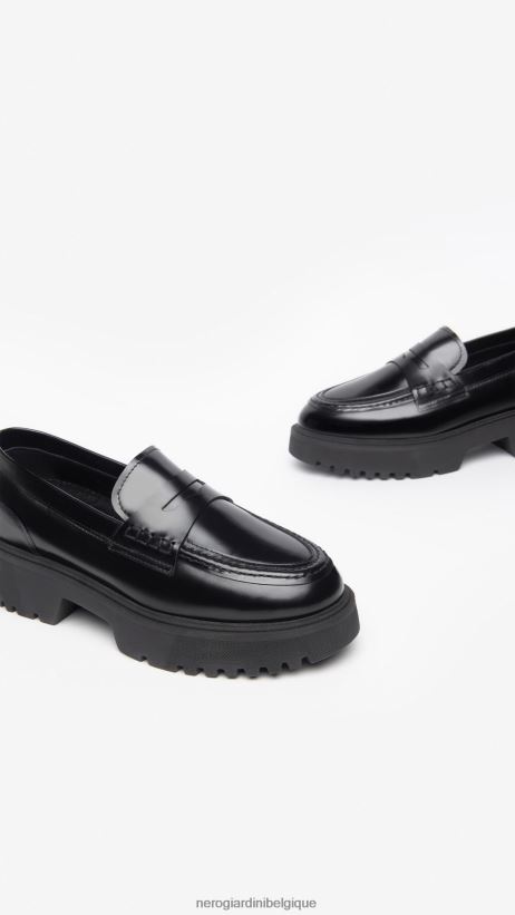 chaussure être NeroGiardini femmes art. i308161d mocassins en cuir noir F2F08N102