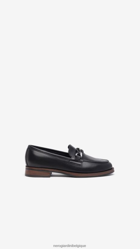 chaussure être NeroGiardini femmes art. i308170d mocassins en cuir noir F2F08N82