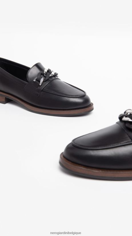 chaussure être NeroGiardini femmes art. i308170d mocassins en cuir noir F2F08N82