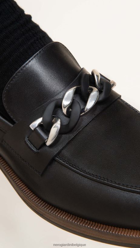 chaussure être NeroGiardini femmes art. i308170d mocassins en cuir noir F2F08N82