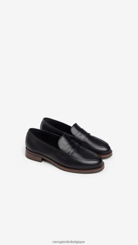 chaussure être NeroGiardini femmes art. i308171d mocassins en cuir noir F2F08N99