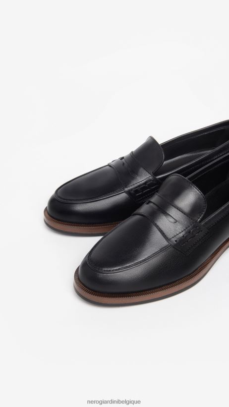 chaussure être NeroGiardini femmes art. i308171d mocassins en cuir noir F2F08N99