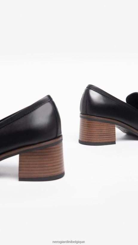 chaussure être NeroGiardini femmes art. i308180d mocassins en cuir noir F2F08N83
