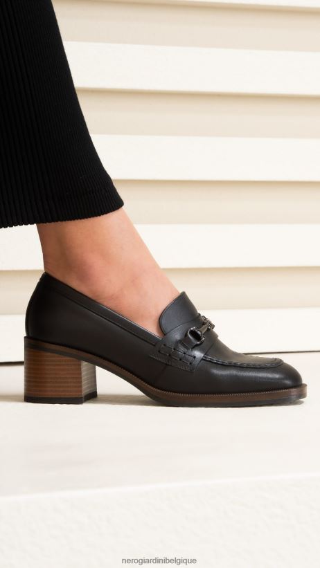 chaussure être NeroGiardini femmes art. i308180d mocassins en cuir noir F2F08N83