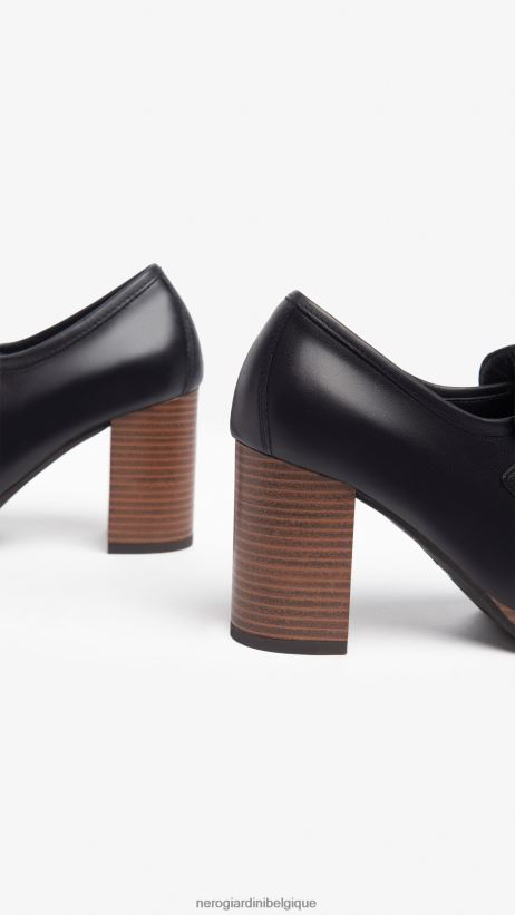 chaussure être NeroGiardini femmes art. i308190d mocassins en cuir noir F2F08N87