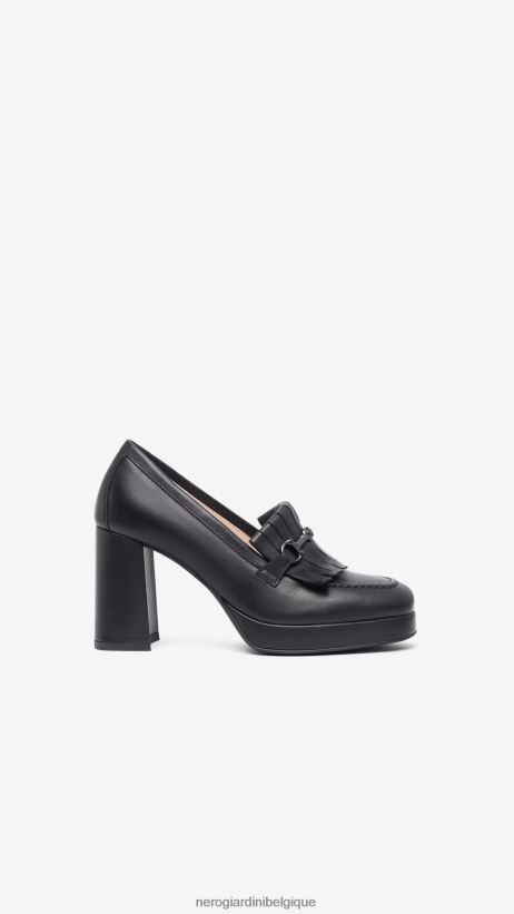 chaussure être NeroGiardini femmes art. i308212d mocassins en cuir noir F2F08N91