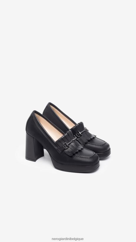 chaussure être NeroGiardini femmes art. i308212d mocassins en cuir noir F2F08N91