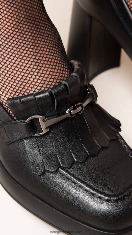 chaussure être NeroGiardini femmes art. i308212d mocassins en cuir noir F2F08N91