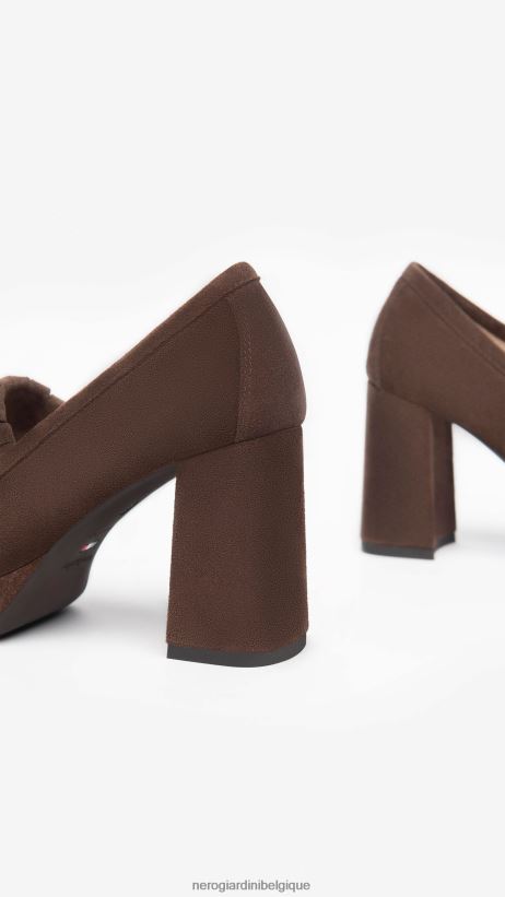 chaussure être NeroGiardini femmes art. i308213d mocassins en daim Castagne F2F08N95