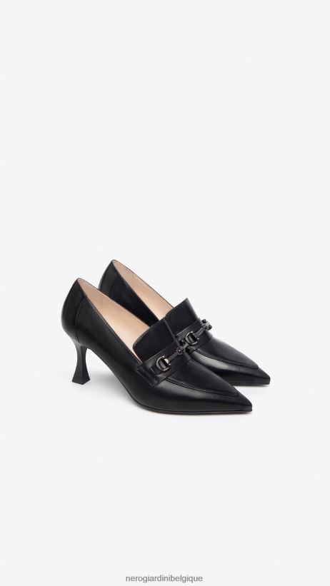 chaussure être NeroGiardini femmes art. i308620de mocassins en cuir noir F2F08N96