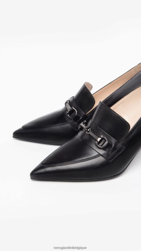 chaussure être NeroGiardini femmes art. i308620de mocassins en cuir noir F2F08N96