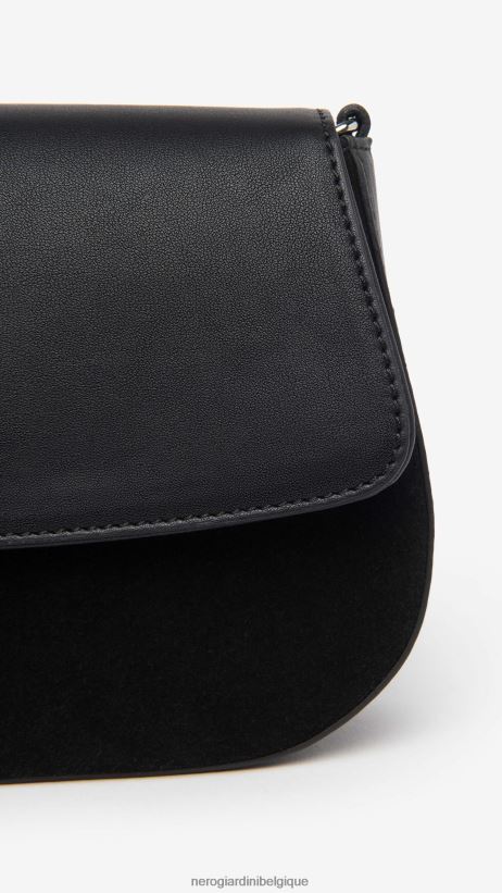 accessoire être NeroGiardini femmes art. i343501de pochette en daim et matière technique noir F2F08N311